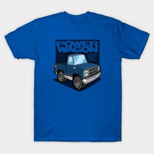 Medium Blue Metallic - Power Wagon (1980 - White-Based) T-Shirt